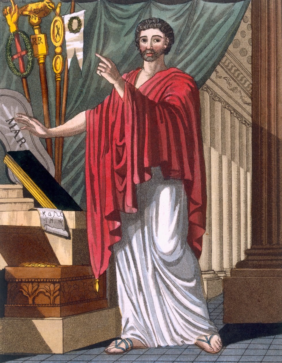 Questor, ilustração de &39;L&39;Antique Rome&39;, gravada por Labrousse, publicada em 1796 de Jacques Grasset de Saint Sauveur