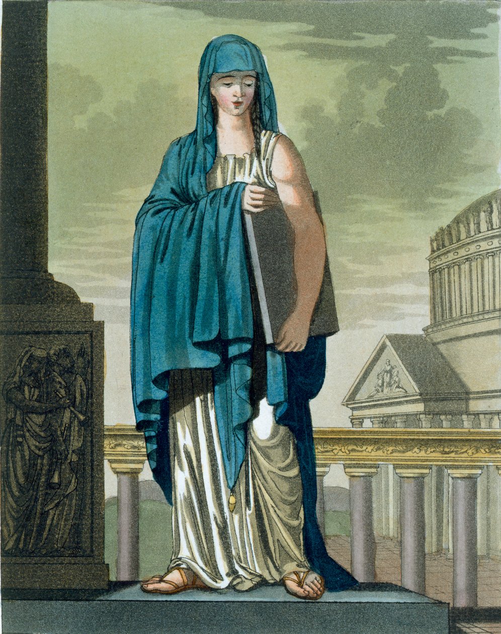 Sybil, ilustração de &39;L&39;Antique Rome&39;, gravada por Labrousse, publicada em 1796 de Jacques Grasset de Saint Sauveur