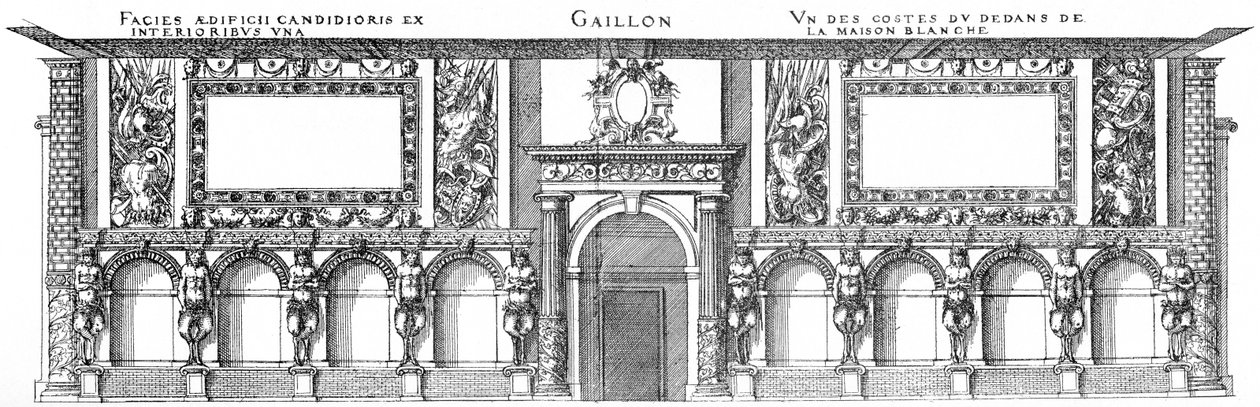 Gaillon uma das paredes interiores da Maison Blanche de Jacques I Androuet du Cerceau