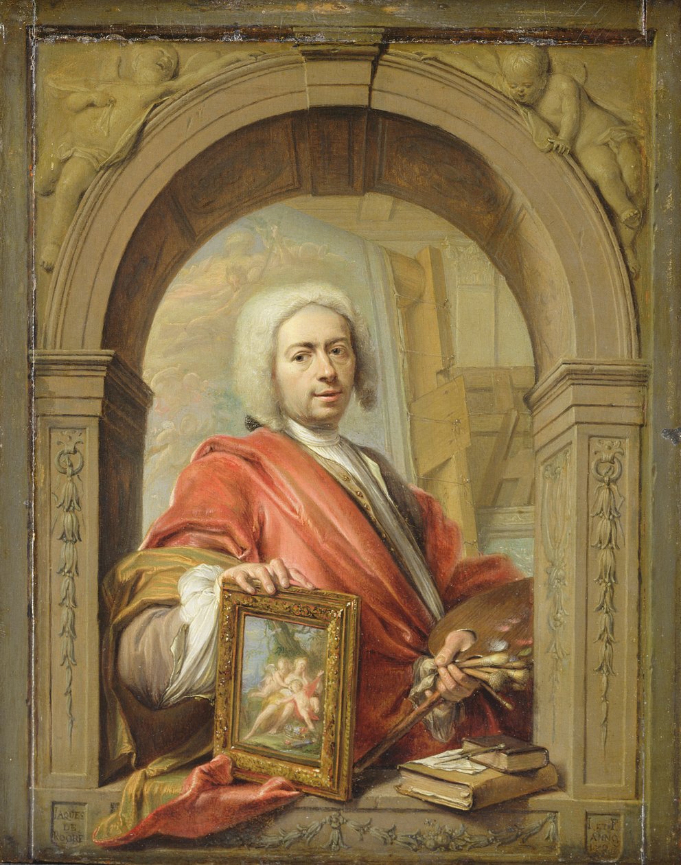 Auto-retrato, 1727 de Jacques Ignatius de Roore