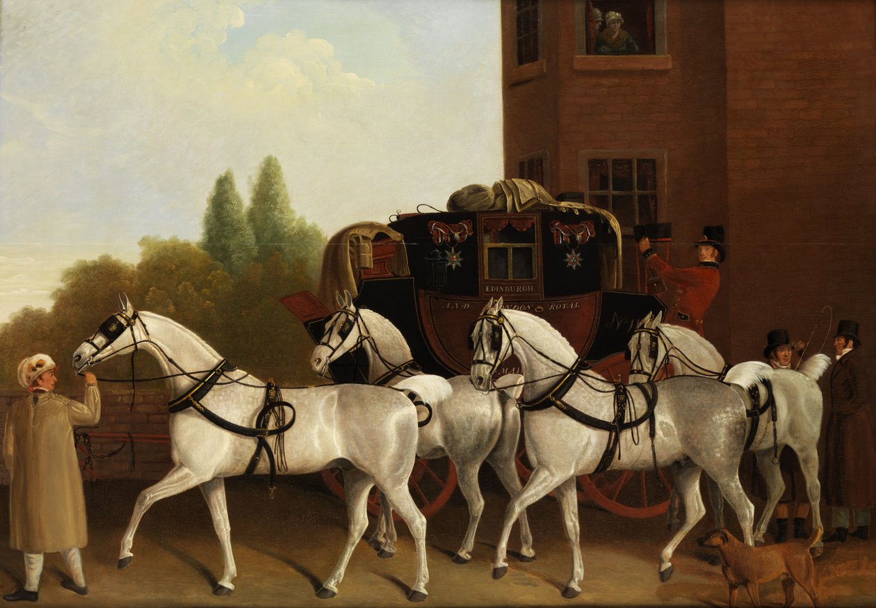 Edimburgo e London Royal Mail de Jacques Laurent Agasse