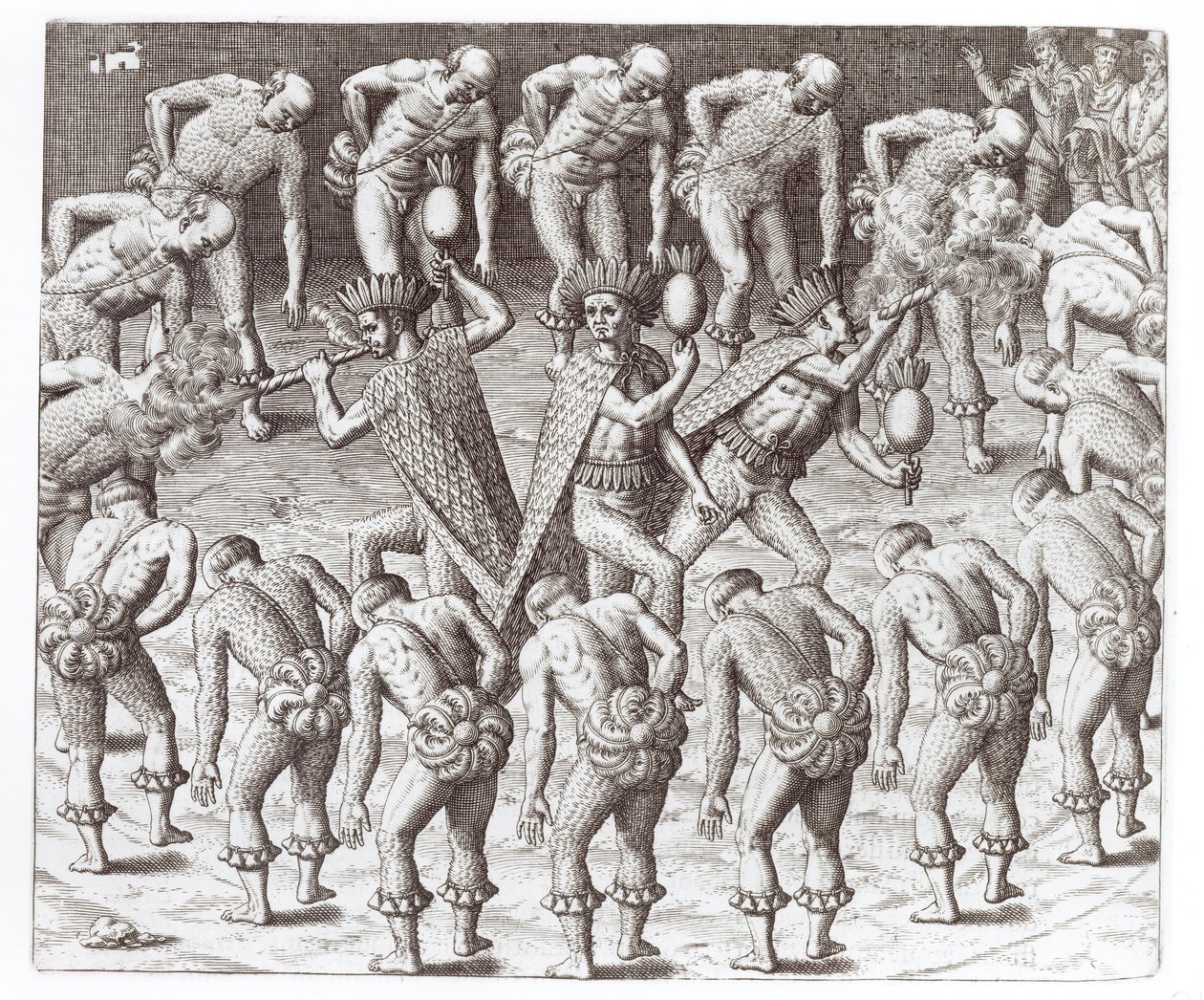 Conta de Johannes Lerii dos índios Caraibe, de &39;Americae&39;, 1593, escrita e gravada por Theodor de Bry (1525-75) de Jacques Le Moyne