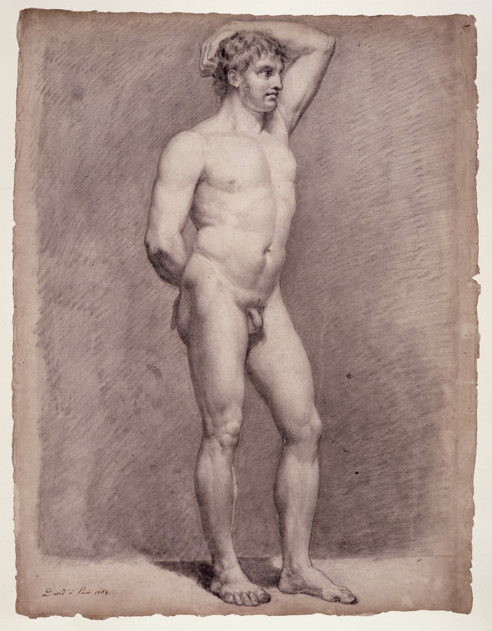 Estudo da academia do nu masculino de Jacques Louis David