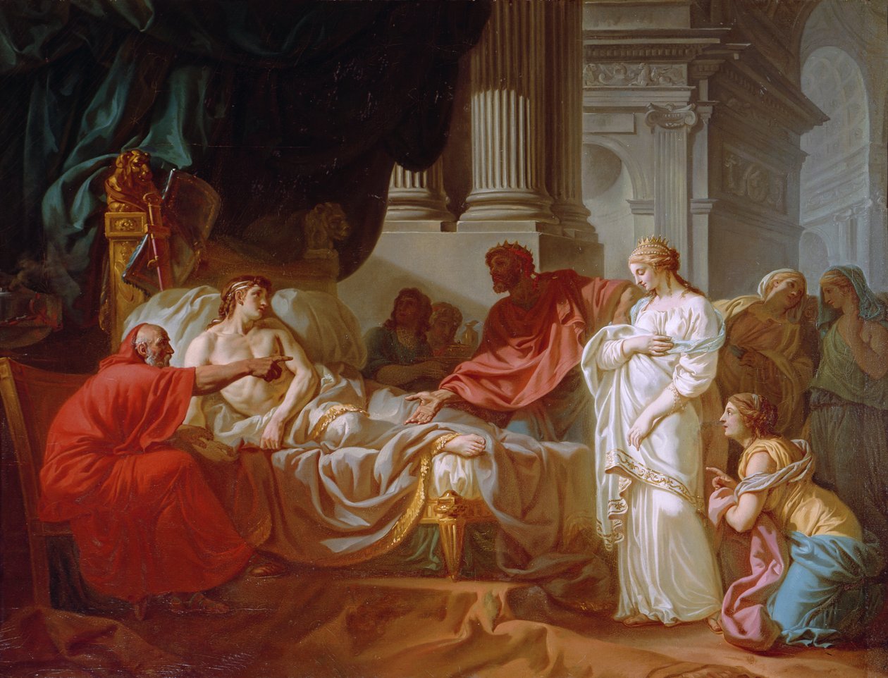 Antíoco e Stratonice, 1774 de Jacques Louis David