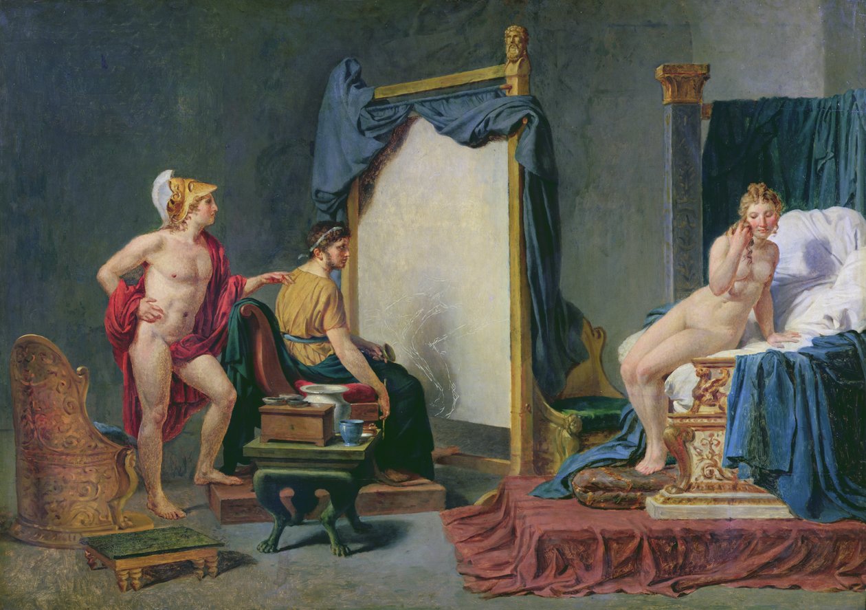 Apeles Pintura Campaspe na presença de Alexandre, o Grande (356-323 aC) de Jacques Louis David