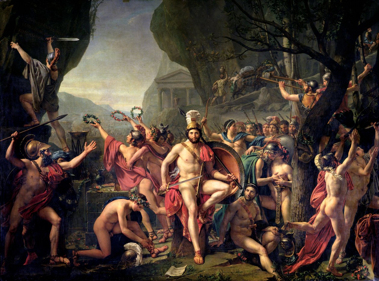 Leonidas nas Termópilas de Jacques Louis David
