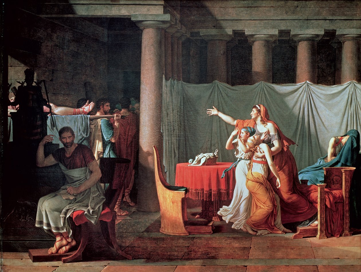 Lictor levando para Brutus os Corpos de seus Filhos, 1789 (veja 188954 e 188955 para detalhes) de Jacques Louis David