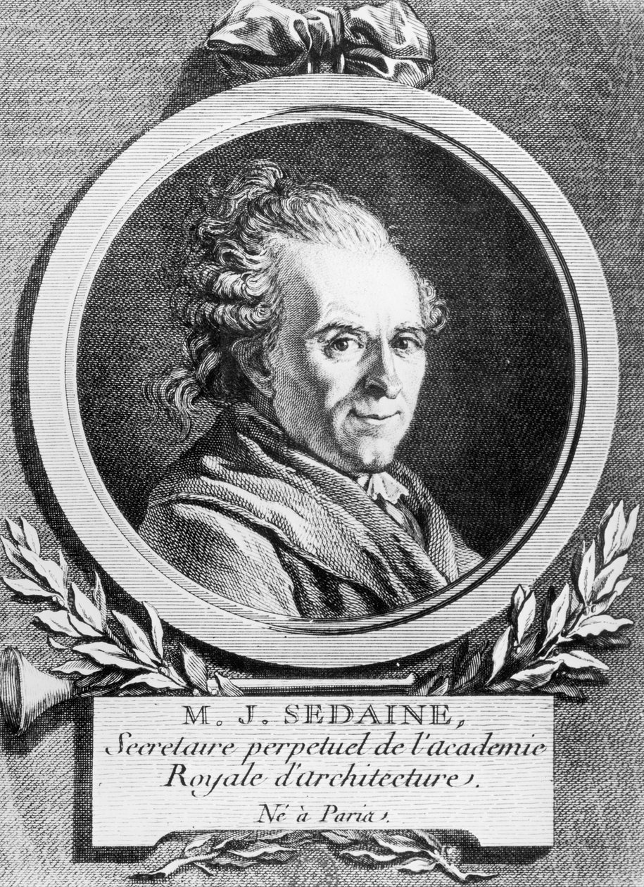 Retrato de Michel-Jean Sedaine (1719-97), gravado por Pierre Charles Levesque (1736-1812) de Jacques Louis David