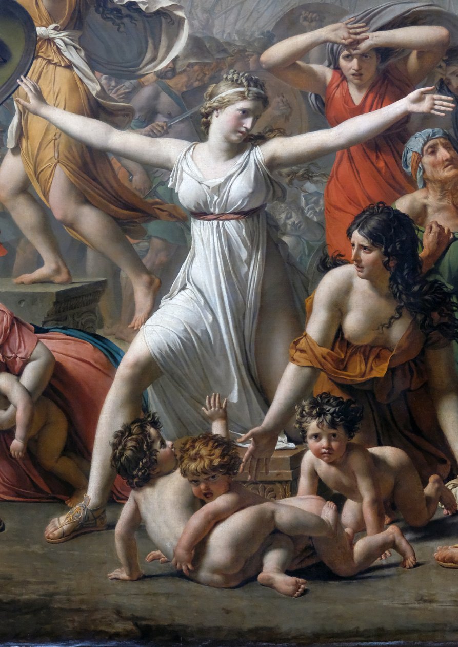 A intervenção das mulheres sabinas de Jacques Louis David