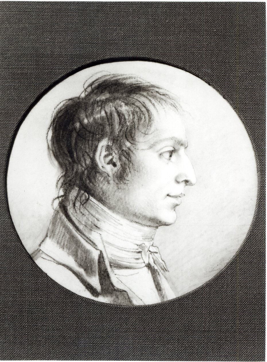 Retrato que se presume ser Joseph Bonaparte (1768-1844) (Pierre Noire em velino) de Jacques Reattu