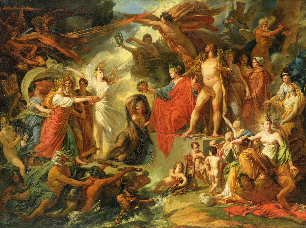 O triunfo da civilização, c.1794-98 de Jacques Reattu