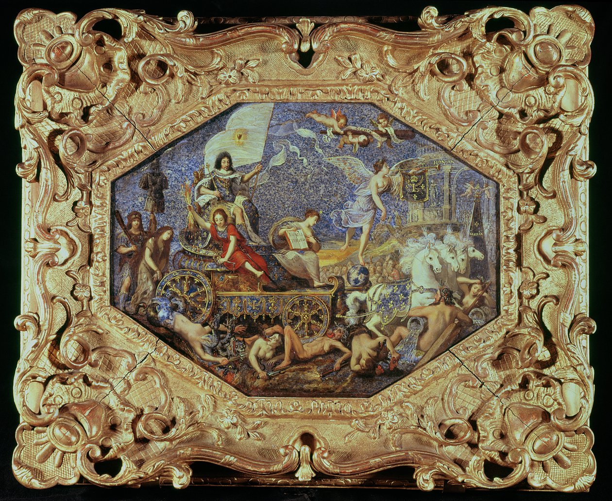O triunfo de Luís XIII (1601-43) sobre os inimigos da religião, 1642 de Jacques Stella