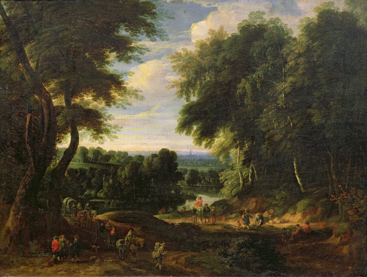 A estrada para Boitsfort de Auderghem e a lagoa de dez Reuken de Jacques d Arthois