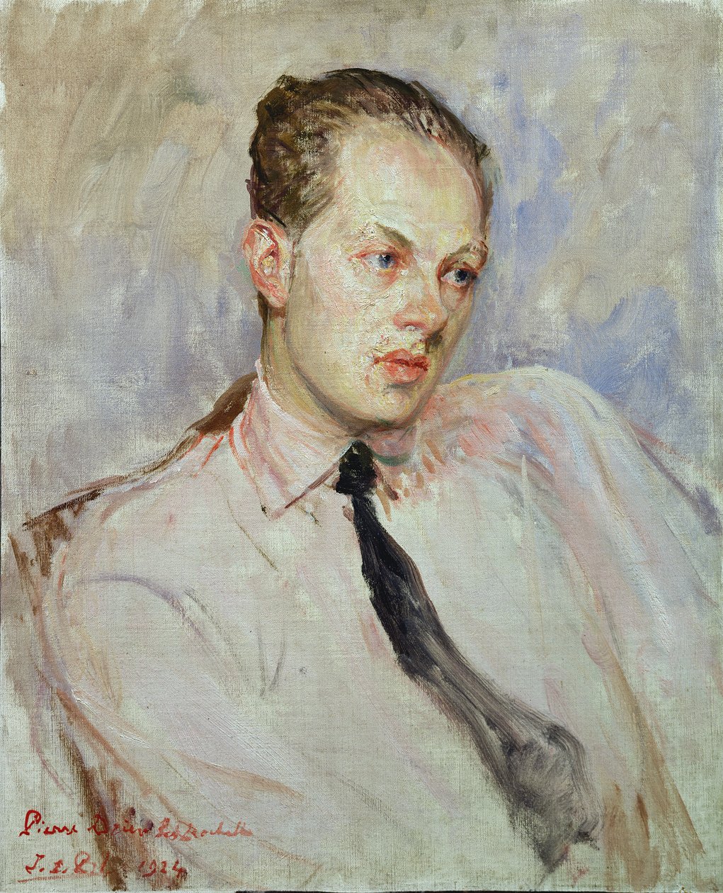 Estudo para um retrato de Pierre Drieu La Rochelle (1893-1945) 1924 de Jacques Emile Blanche