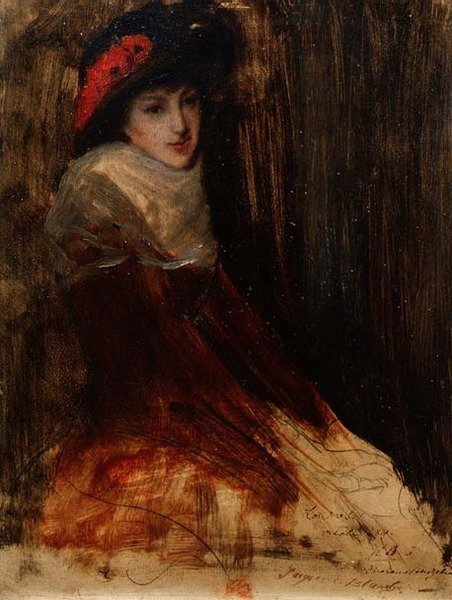 Estudo de uma jovem rapariga de Jacques Emile Blanche
