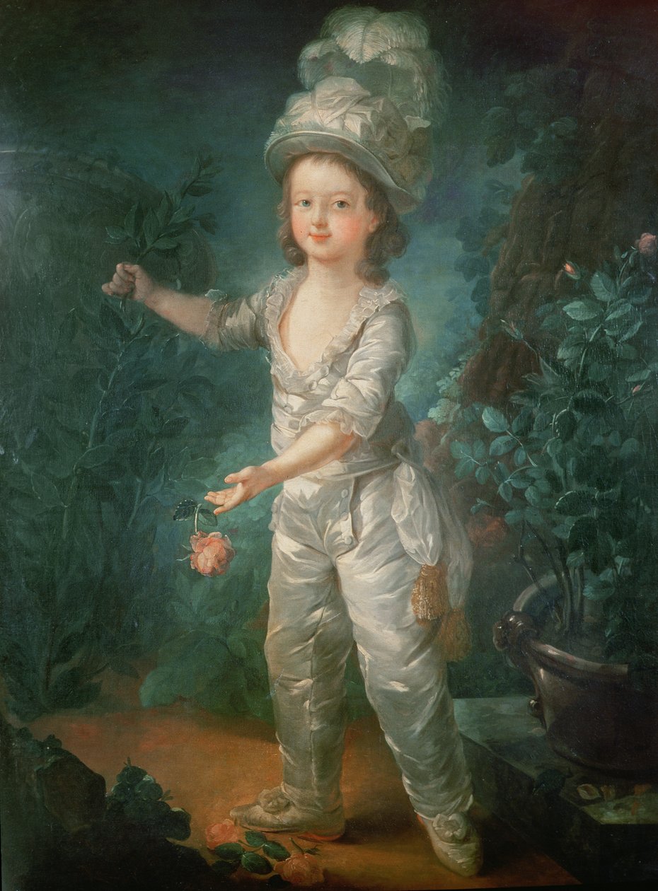 Retrato do Dauphin, mais tarde Rei Louis XVII da França (1785-95) de Jacques Fabien Gautier d
