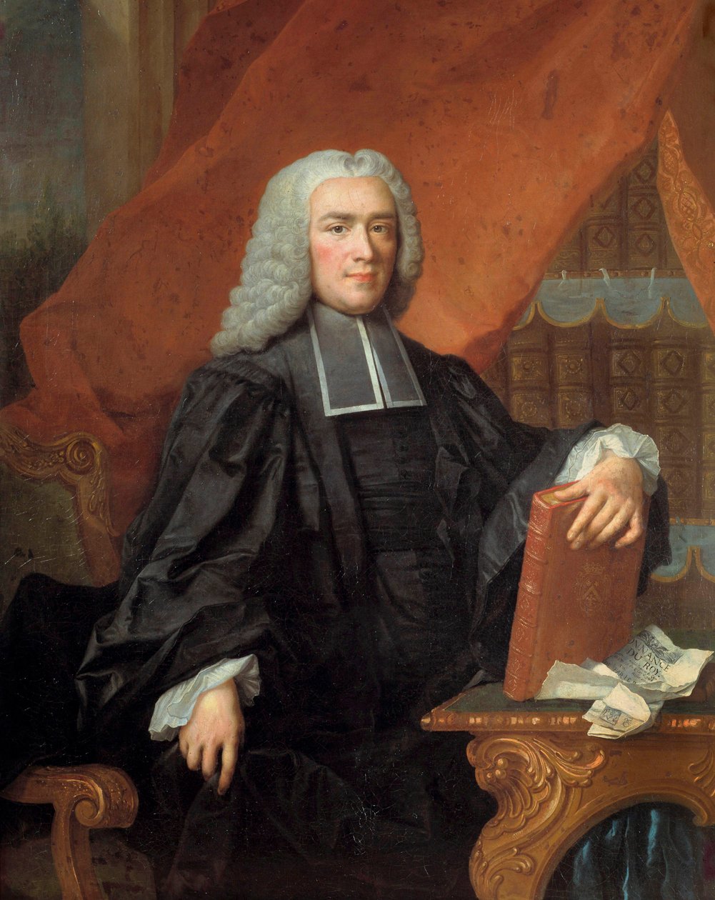 Retrato de Nicolas Rene Berryer (1703-1762) tenente de polícia Jacques François (Jacques-François) Delyen (1684-1761) Sol do século XVIII. 1,05x1,38 m Troyes, musee des Beaux Arts - Retrato de Nicolas Rene Berryer (1703-1762) Tenente-General o de Jacques François Delyen