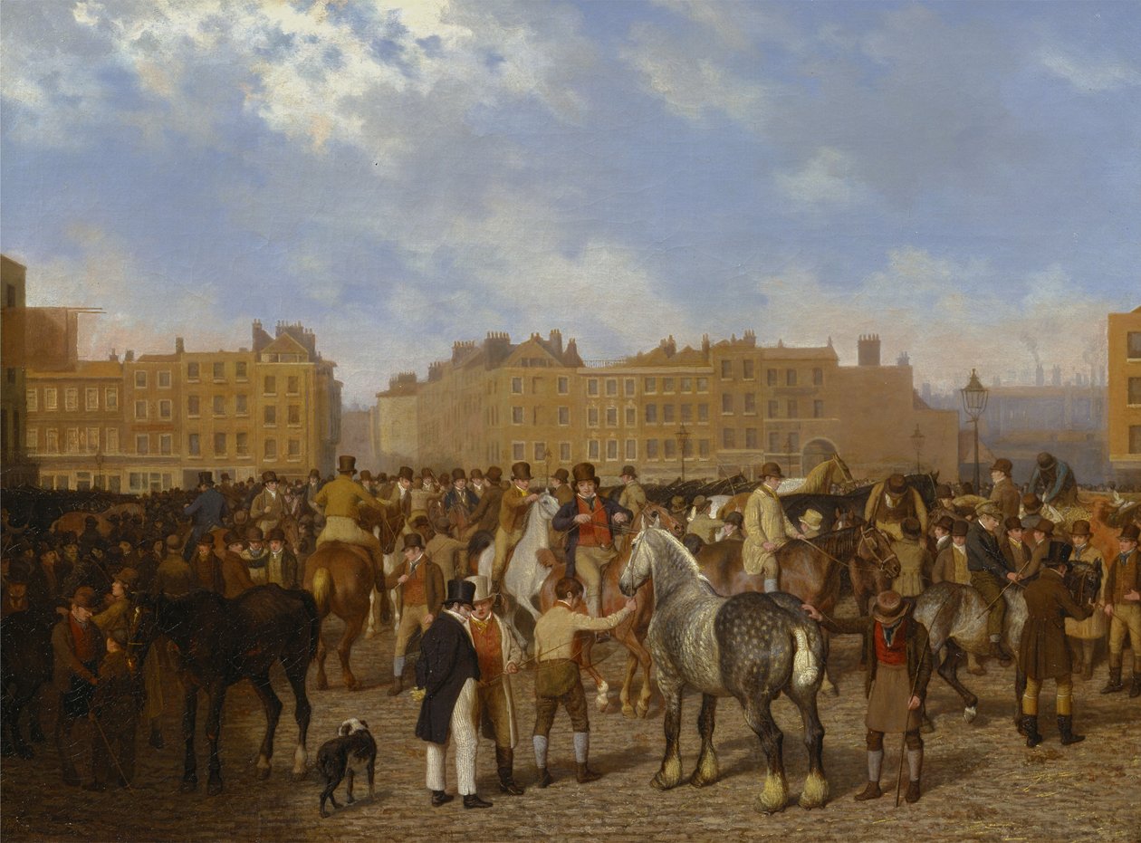 Mercado Old Smithfield de Jacques-Laurent Agasse