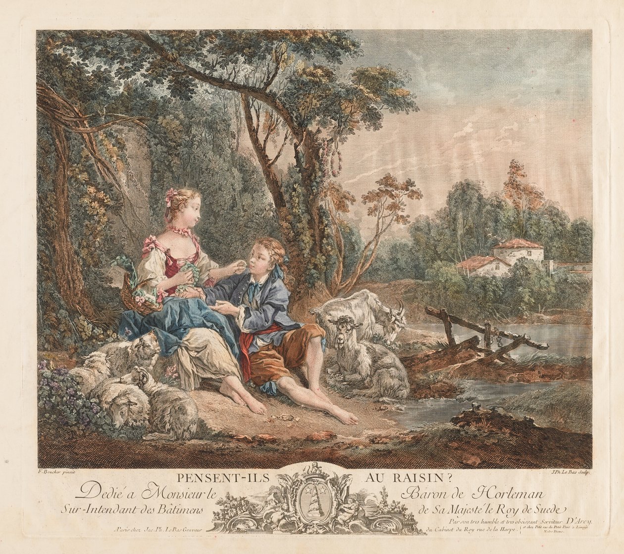 Pensent-ils au Raisin (estão a pensar na uva)
na uva) de Jacques-Philippe Le Bas