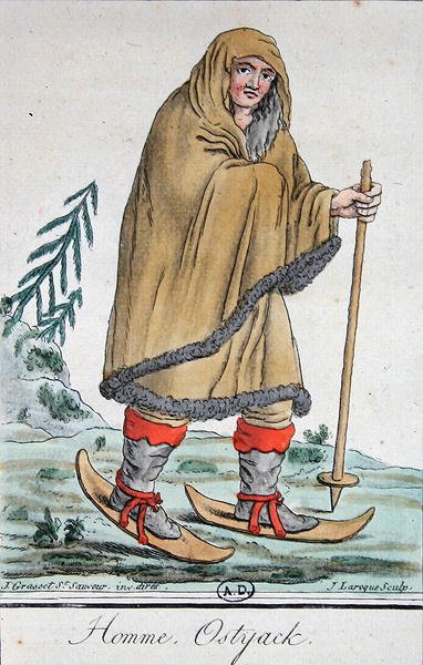 Ostyak Man on Skis de Jacques (after) Grasset de Saint Sauveur