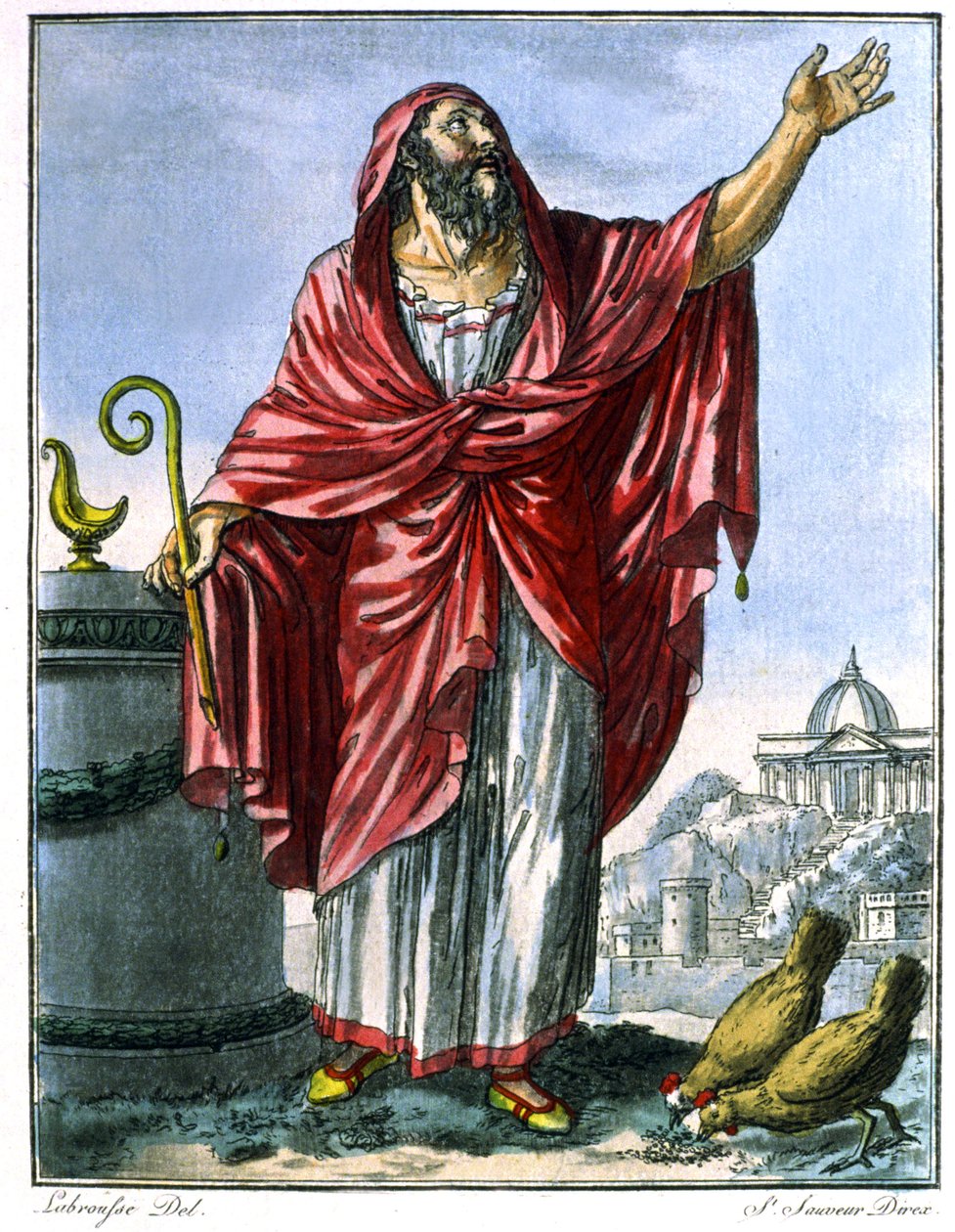 augúrio romano de Jacques (after) Grasset de Saint Sauveur