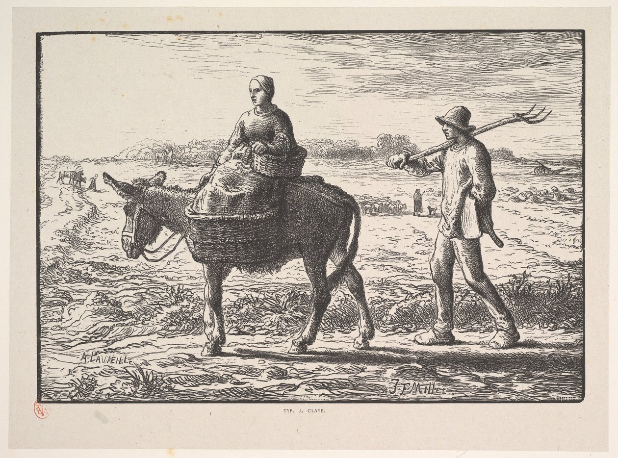 Manhã, da série Four Times of the Day, 1830-75. de Jacques Adrien Lavieille