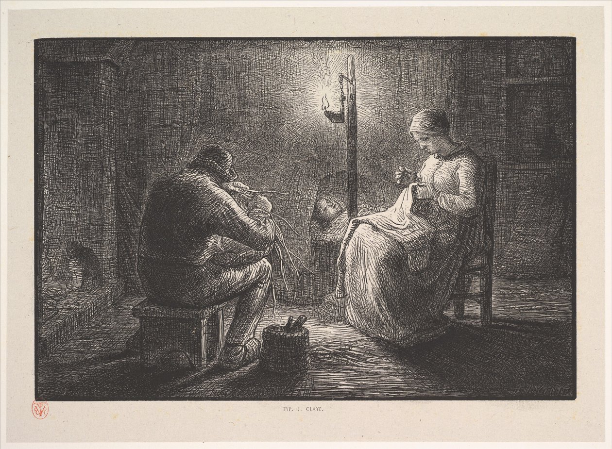 Noite, da série Quatro Horas do Dia, 1830-75. de Jacques Adrien Lavieille