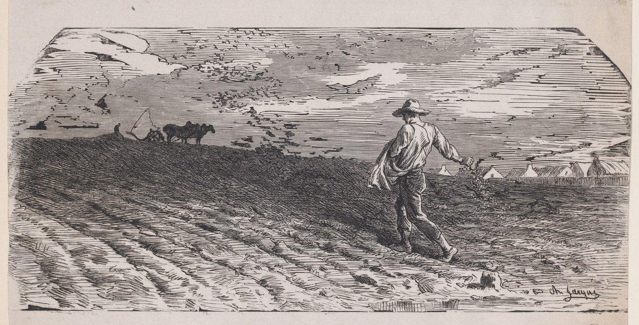 The Sower, ca. 1852. de Jacques Adrien Lavieille