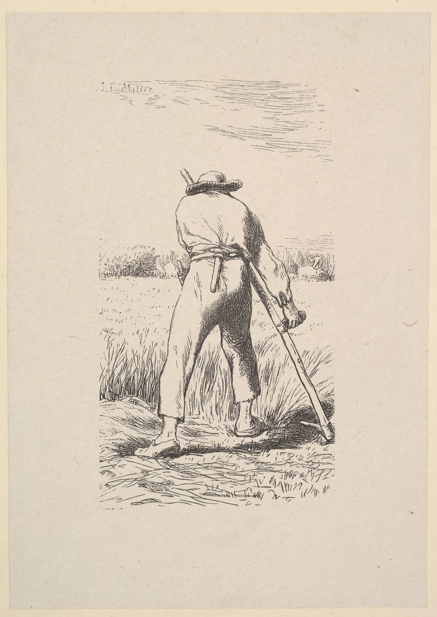 O ceifador de trigo, 1853. de Jacques Adrien Lavieille