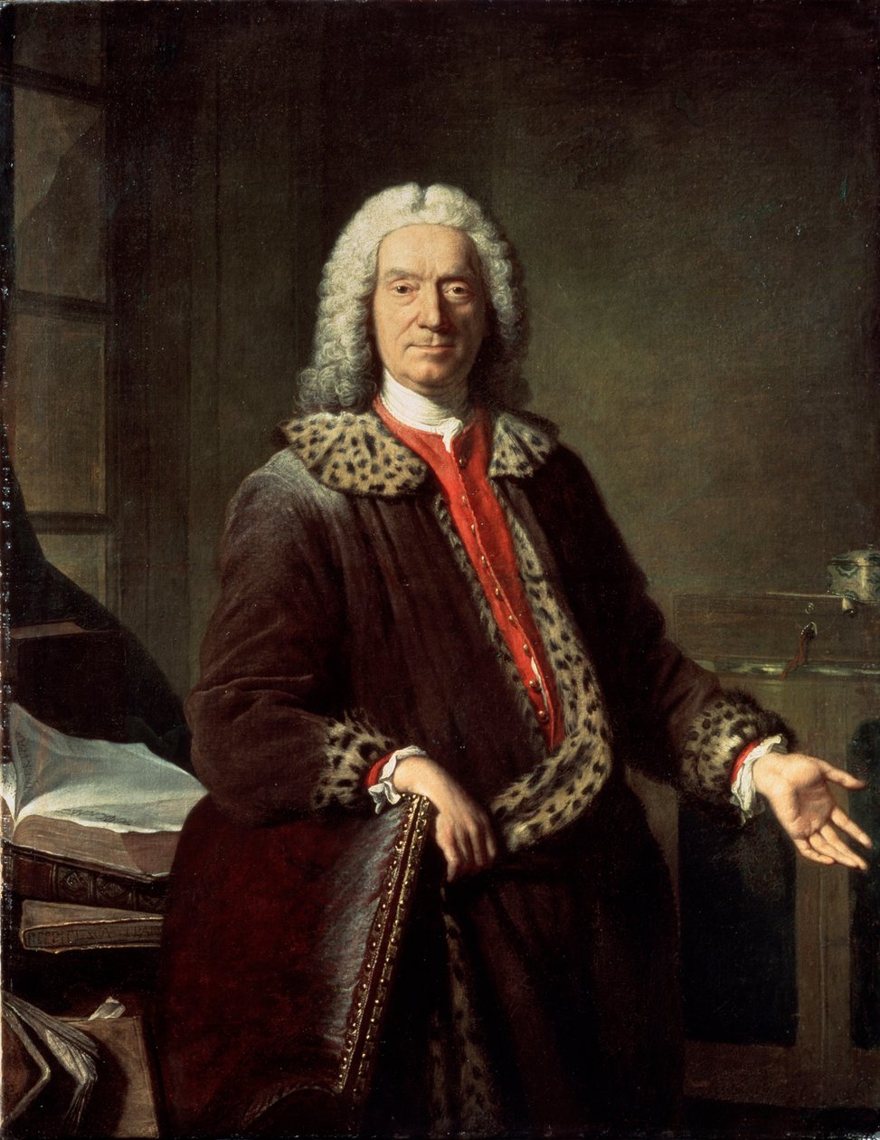 Retrato do poeta e trágico Prosper Jolyot de Crébillon, 1746 de Jacques Andre Joseph Camelot Aved