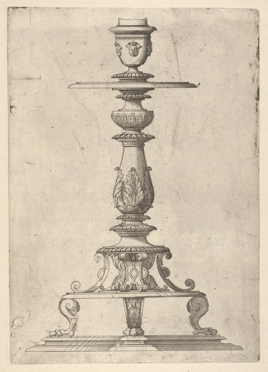 Projeto para um castiçal, 1548-49. de Jacques Androuet Du Cerceau
