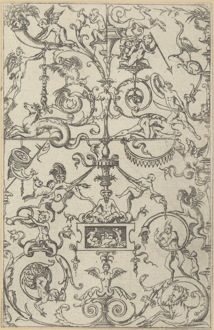 Painel Grotesco, 1550. de Jacques Androuet Du Cerceau