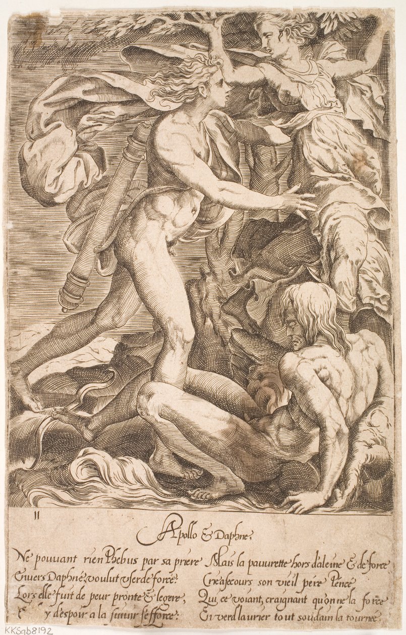 Apolo e Dafne de Jacques Androuet Ducerceau d.Æ.