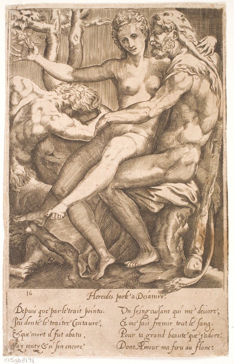 Hércules e Deianire de Jacques Androuet Ducerceau d.Æ.