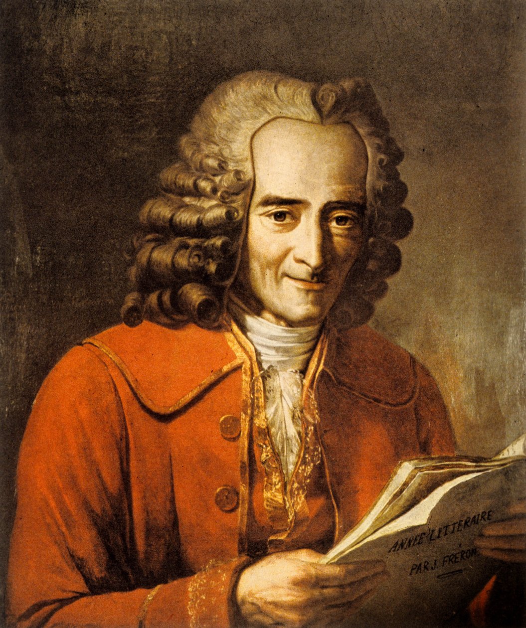 François Marie Arouet, dit Voltaire (1694-1778) escritor e filósofo francês (litógrafo) de Jacques Augustin Catherine (after) Pajou