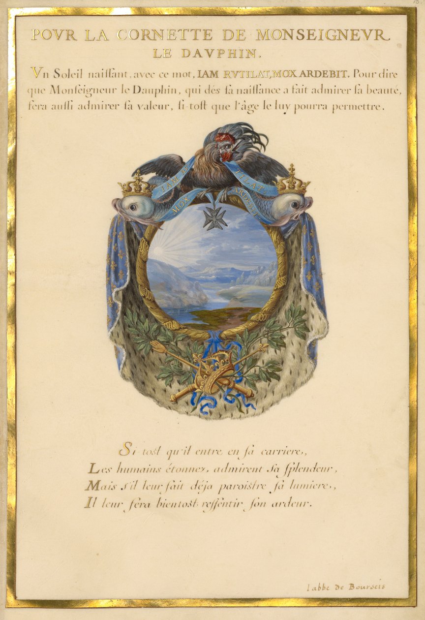 Escudo com uma paisagem de Jacques Bailly