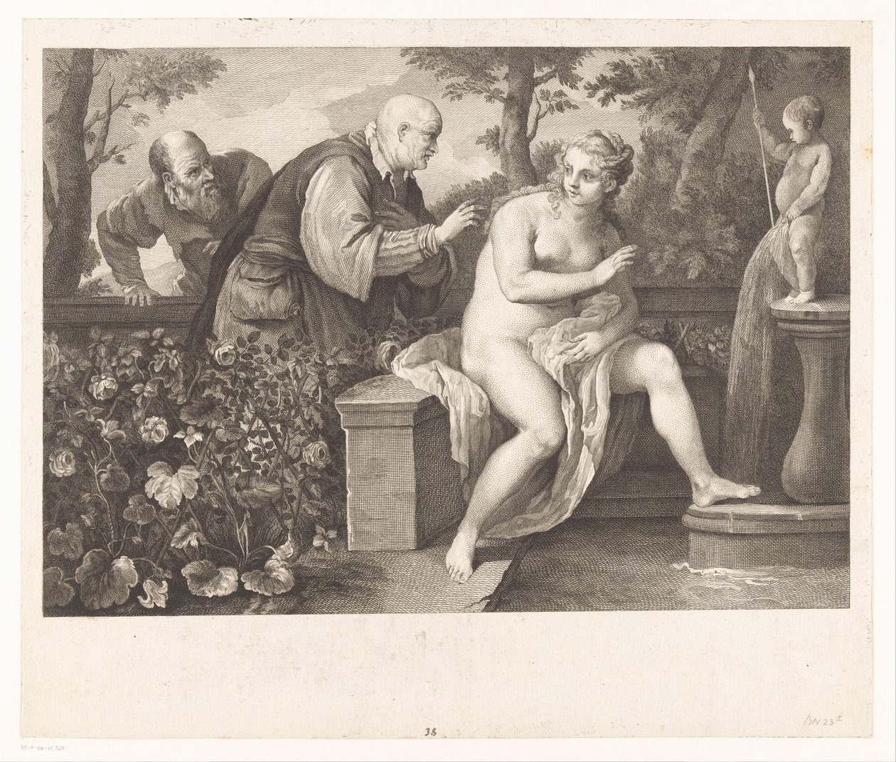 Susana e os Anciãos de Jacques Beauvarlet