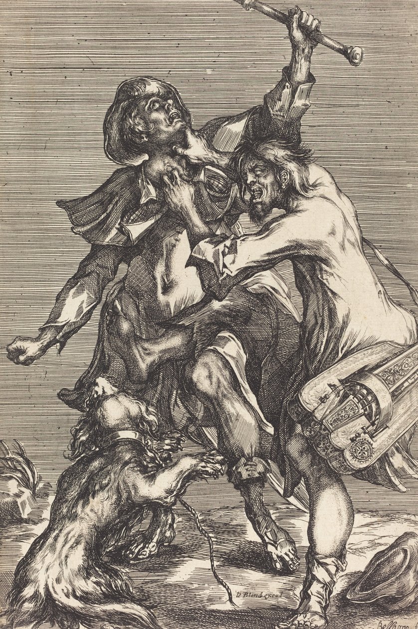 Mendigos de luta. de Jacques Bellange