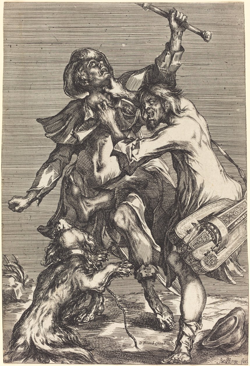 Lutando contra mendigos de Jacques Bellange