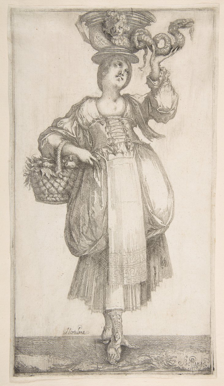 Hortulana, da série Hortulanae, 1611 de Jacques Bellange