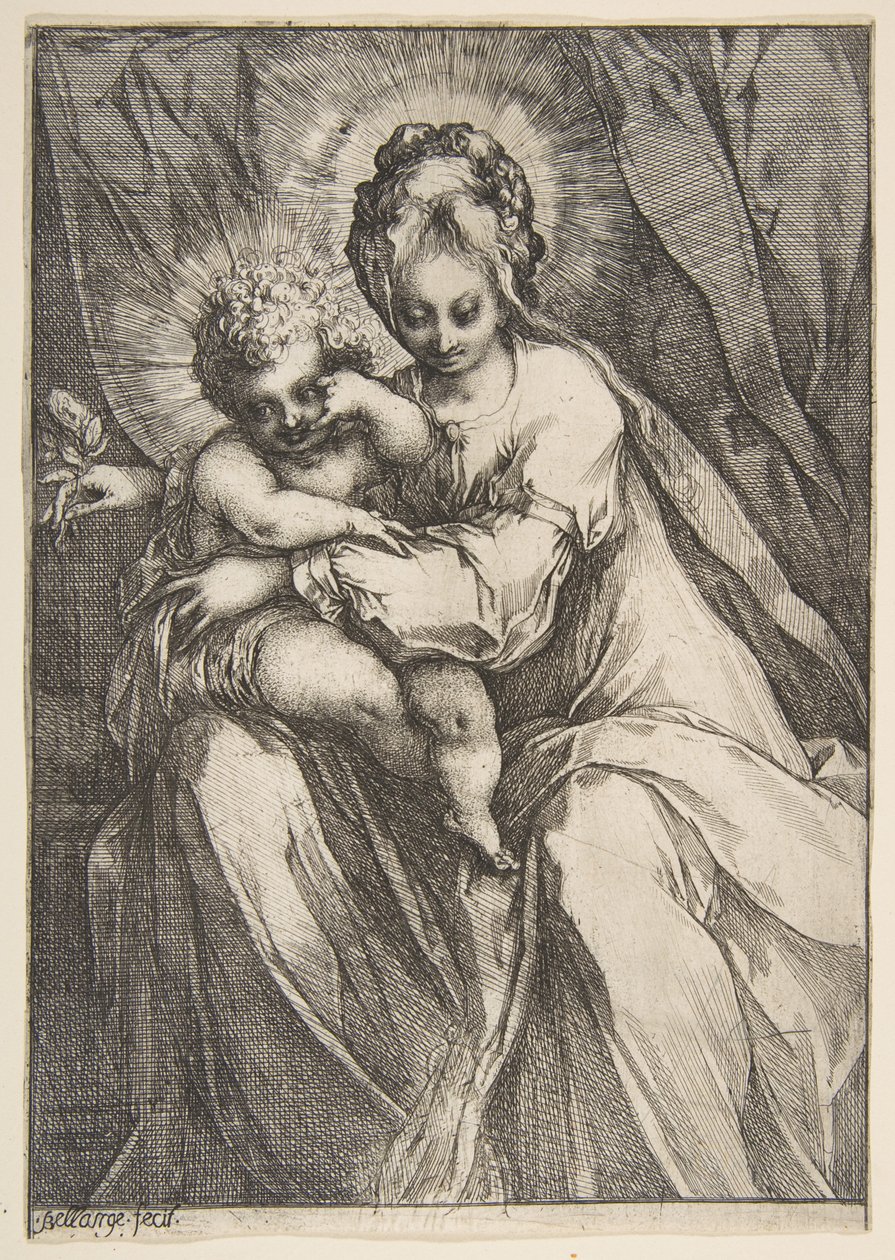 Madonna com uma Rosa, 1595-1616. de Jacques Bellange