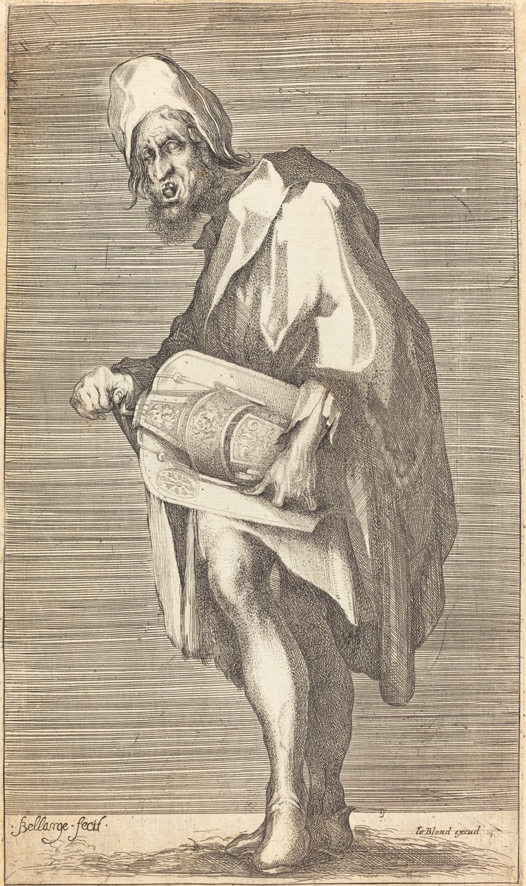 O jogador cego de Hurdy Gurdy de Jacques Bellange