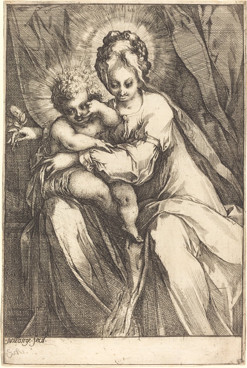 A Virgem e o Menino com uma Rosa, c. 16161617. de Jacques Bellange
