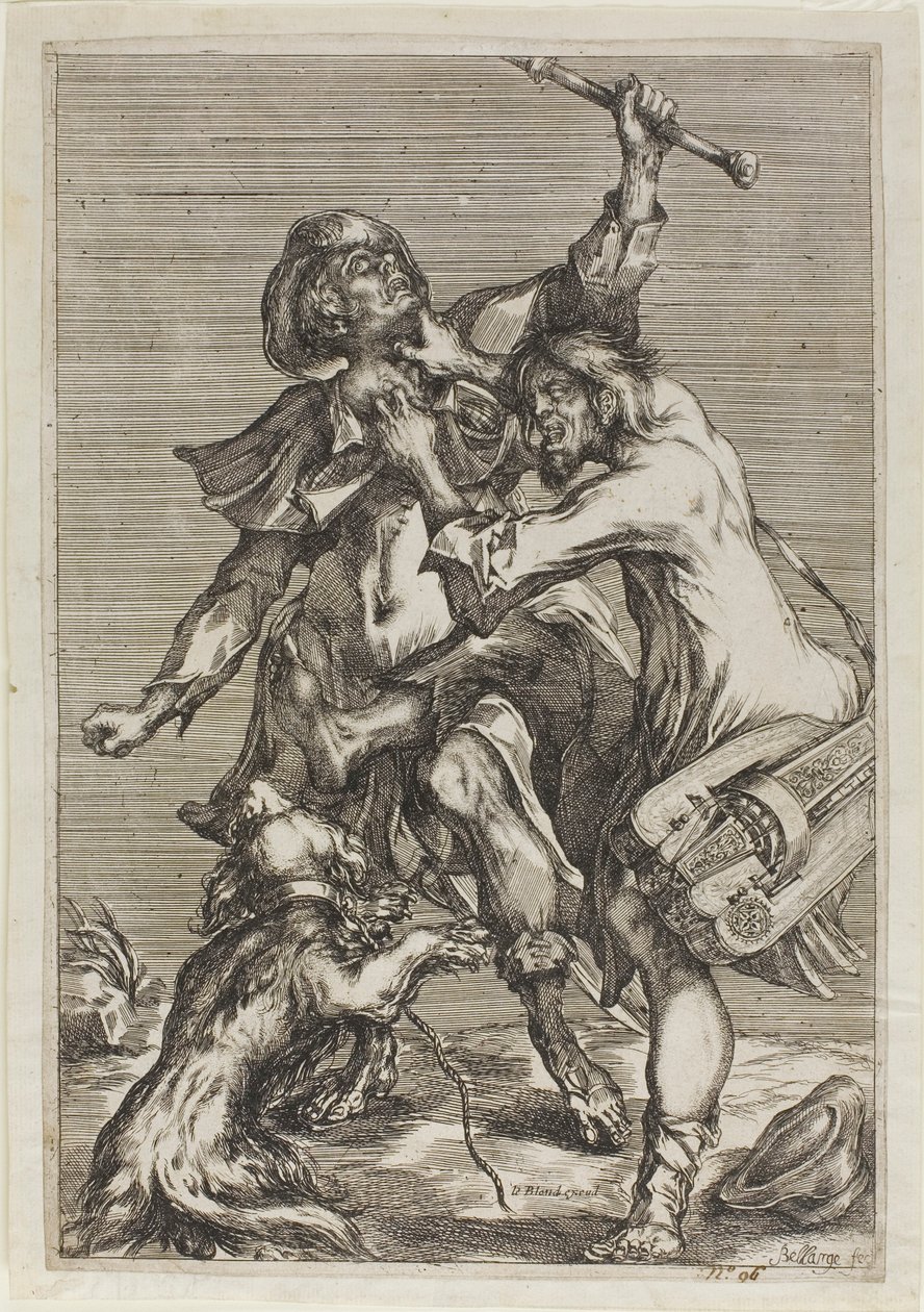 Dois mendigos a lutar de Jacques Bellange