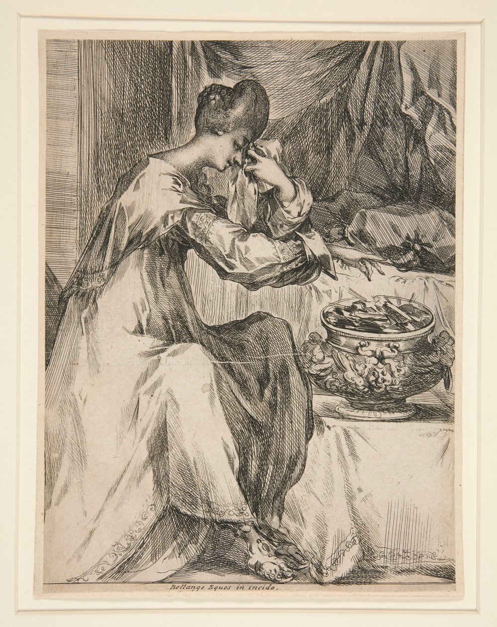 Mulher no Brazier de Jacques Bellange