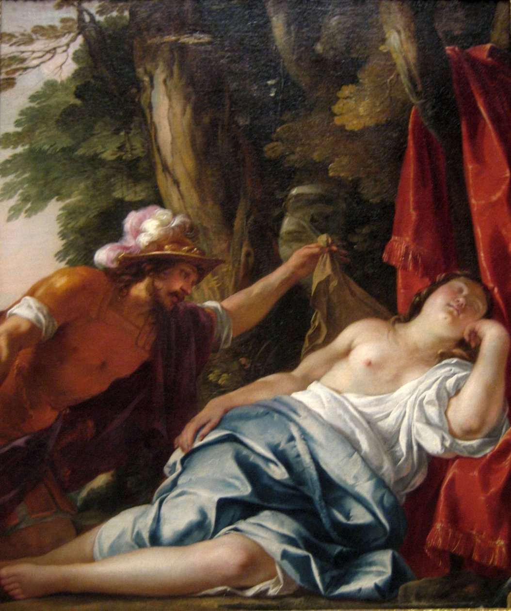 Francês:  Mars et la vierge vestale Marte e a Virgem Vestal de Jacques Blanchard