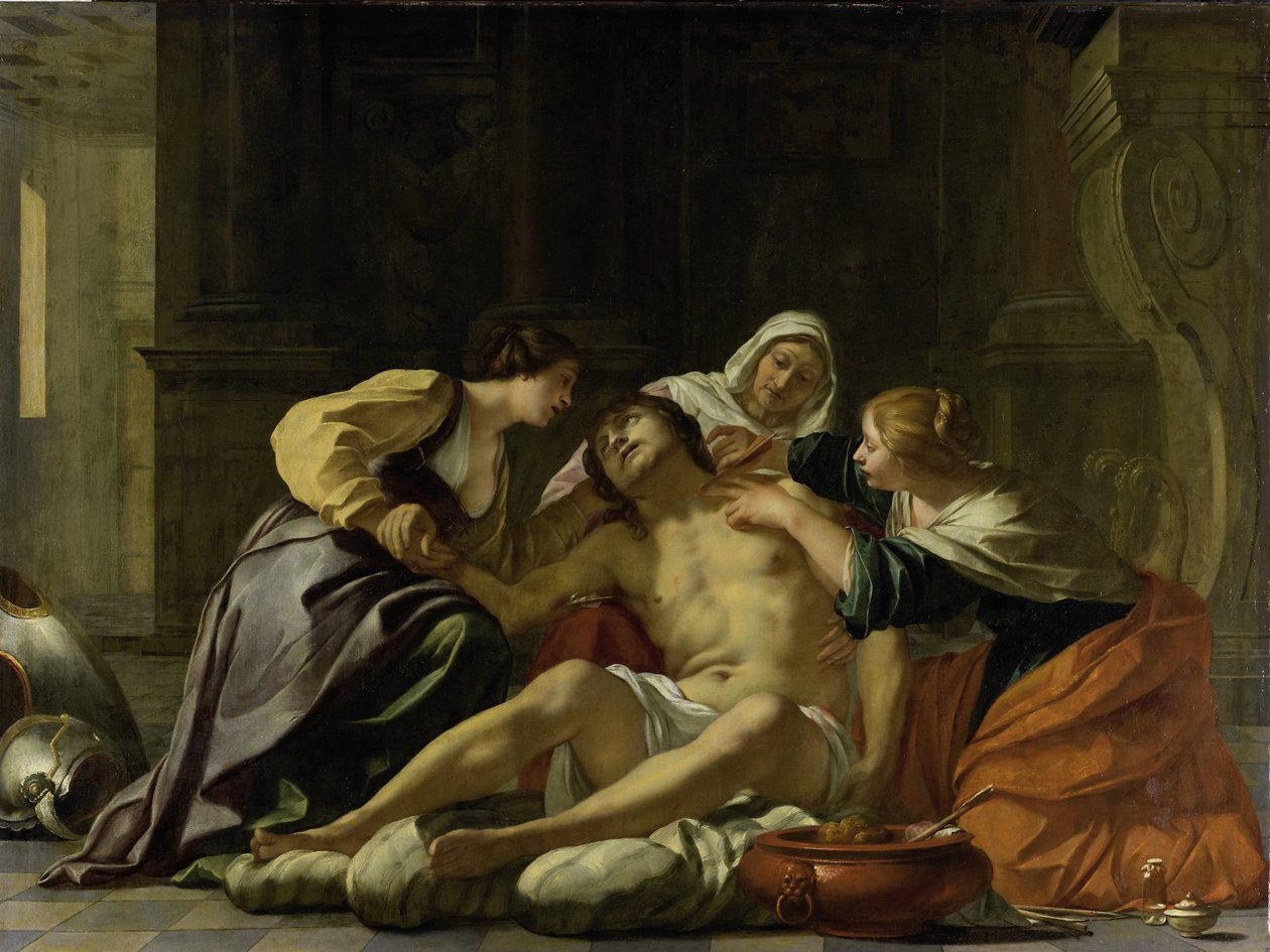 São Sebastião nutrido por Irene e seus ajudantes de Jacques Blanchard