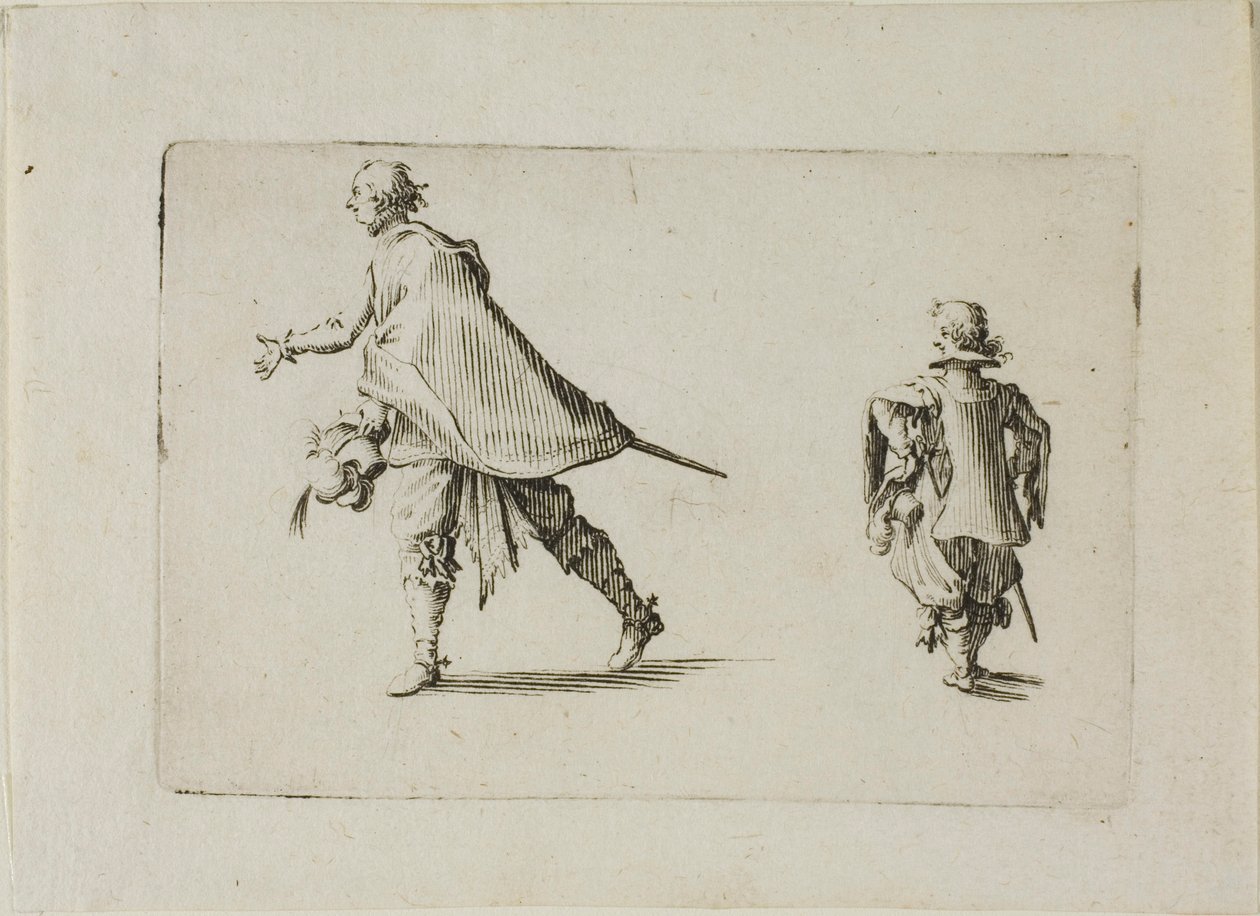 Um cavalheiro e o seu pajem, de Os Caprichos de Jacques Callot