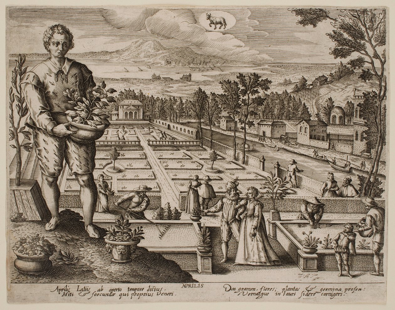Abril, da série «Os Meses» de Jacques Callot