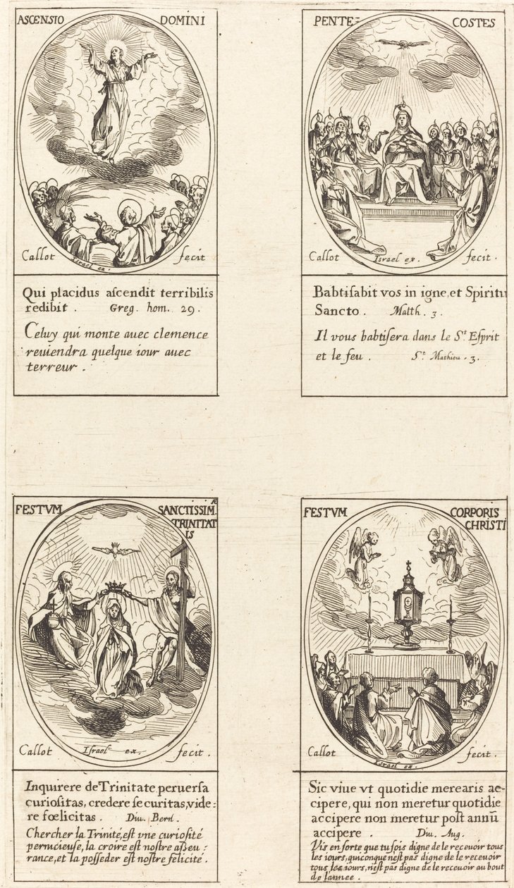Ascensão; Pentacostes; Trindade; Corpus Christi de Jacques Callot